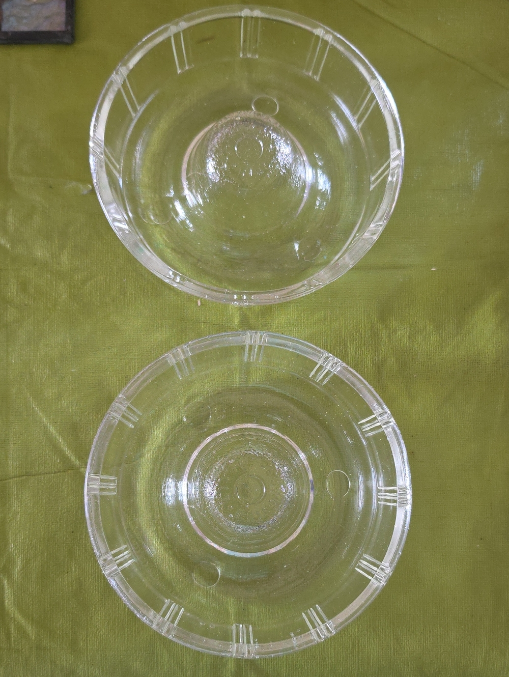 Vintage McKee Clear Glass Bundt Jello Molds- Set of 2